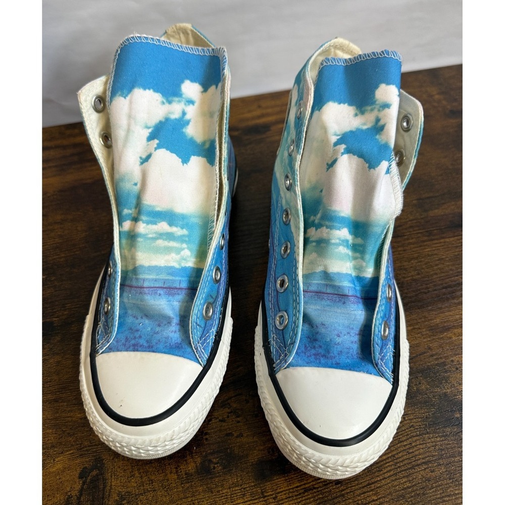 Converse Chuck Taylor All Star High Top Sky Cloud Print Blue Womens 7 551007C - Picture 16 of 16